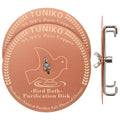 2 Pack Bird Bath Copper Disc with Base, Reinforced 99.99% Pure Copper Plate Cleaning Disk with Holder for Safe Clean Birdbaths Water All-Season, Fit All Bird Baths Bowls Fountain, 4inch, 0.6mm - size: 2 Pack Set