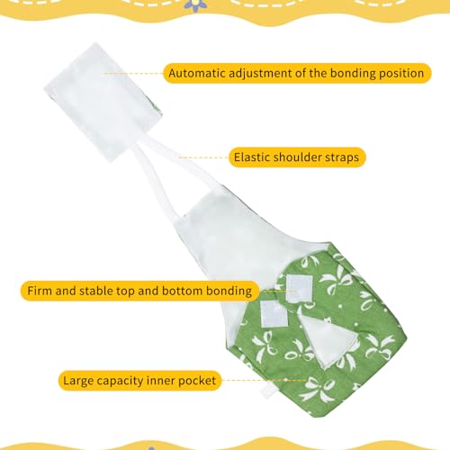 6 Pcs Bird Diapers, Parrot Diaper Reusable with Waterproof Lining | Washable for Cockatiel Budgie Lovebird Parakeet Canary, 4.72x2.64 Inches (Colorful)