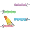Bird Beak Grinding Stone,4PCS Anti-Slip Bird Beak Trimmer Bird Perches for Cage,Parrot Perch Nail & Beak Grinder,Parakeet Beak Grinding Stone for Budgies,Parakeets, Cockatiels,Conures (Large (Wavy))