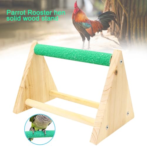Chicken Perch Parrot Wood Perch, Trimming Bird Strong Chick Jungle Gym Roosting Bar for Coop and Brooder, Training Perch Toys for Large Bird, Parrot, Macaw, Hens (Random)
