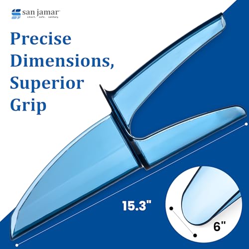 San Jamar Plastic Ice Scoop, Scoopers for Bucket, 6 oz to 10 oz, Blue | SI5500 Polycarbonate Saf-T-Scoop and Guardian System; Bar and Beverage Station - size: 6 oz to 10 oz