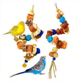 Natural Bird Rope Perches Toys, Birdcage Hanging Chew Toys | Parakeet Swing Chew Toys, Birdcage Hanging Toys, For Conure Cockatiel Budgies Lovebird Parrot