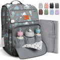 Baby Diaper Bag Backpack - Backpack Diaper Bag w/Large Capacity - Baby Shower Gifts - Waterproof Travel Diaper Bags w/Changing Pad, Insulated Bottle Holders, Padded Straps - Baby Boy Stuff - color: G. Ocean, style: Classic
