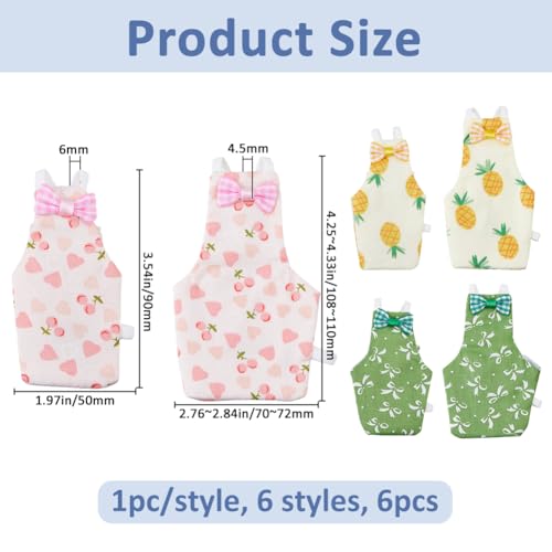 SUPERFINDINGS 6Pcs Bird Diaper Reusable Parrot Nappy with Washable Waterproof Cute Urine Wet Suit Green Pink Yellow Costume Cockatiel Clothes with Elastic Rope for Parrots Cockatiel Pet Birds(S-M)