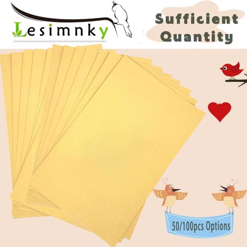 Bird Cage Liner 50-Pack 17” x 11” Gravel Paper Cuttable Pet Sandpaper Special for Bird Cage in Sea Sand, Easy Clean Pet Sandpaper Calcium Paper for Birdcage Parrots Cockatiels (50)