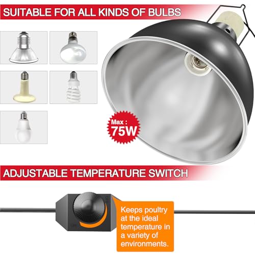 Chicken Brooder Box Starter Kit, 10.6 ft³ Indoor Brooder for Chicks, Ducklings & Quail, Stainless Steel Frame, Waterproof Oxford, 75W Heat Lamp, Feeder, Waterer & Perch, 47.2"x19.7"x19.7" - color: Set2-Grey