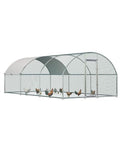 Esright Metal Chicken Coop Run, 20x10 Ft, Dome Roof | Rust-Resistant Galvanized Steel Tube with Wire Mesh, 420D Oxford Fabric Waterproof Cover - size: 234.0"L x 120.0"W x 76.8"H