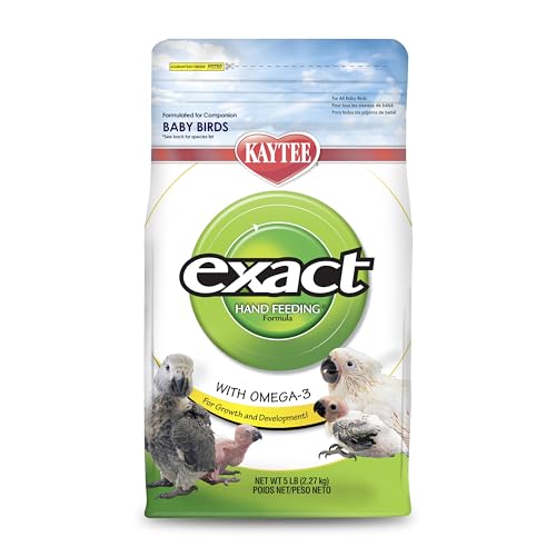 Kaytee Exact Hand Feeding Formula Baby Bird Food for Baby Birds, 5 Pounds - size: 5 Pound (Pack of 1)