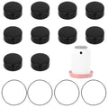 Poultry Fountain Renewal Waterer Parts, Compatible with Miller PPF3 PPF5 PPF7 10 Plastic Replacement Cap 4 O-Ring Chicken Poultry Feeder Fountain Renewal Parts Kit 3/5/7 Gallon