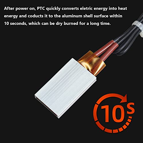 2PCS PTC Heating Element Ceramic Polyimide Film Plate Heater 12V 70C AC/DC | Insulated Aluminum Shell, Constant Temperature Thermostatic, Energy Saving, Long Service Life, 35x21mm, 5-50W, PTCYIDU - color: 12V 70C