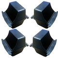 Lot of 4 Bird Cage White Plastic Seed Water Feeder Cups (Black) - color: Black
