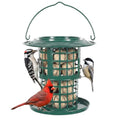KOL Metal Suet Ball Feeder for Birds – Single-Layer Expandable Design Suet Bird Feeder, Heavy-Duty Wild Bird Feeder with Secure Lid, Large Capacity for Backyard (Jasper) - color: Jasper