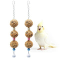 Bird Toys, 2 Pack Chew Toy with 3 Natural Cereal Foraging Balls for Cage, Parakeet Toys, Chew Toy Ball for Budgies, Cockatiels, Lovebirds, Green Cheeks, Small to Medium Birds