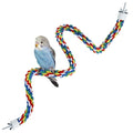 Mygeromon Bird Rope Perches Cage Climbing Accessories (31.5inch Metal nut) | for Parakeet, Parrot, Cockatiels, Budgie, Colorful