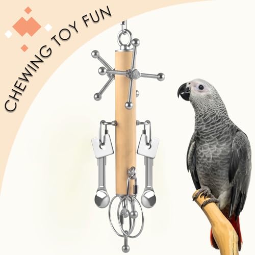 KATUMO Bird Toys, Parrot Pull Spoons, Spinning Toys for Small to Large Parrots - style: Pull Spoons