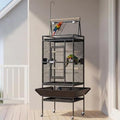 GarveeHome 82" h Large Bird Cage, Bird Cage with Playground, Feed Bowls, Wide Tall Parrot Cage for Parakeets, Conures, Cockatiel, Cockatoo - color: black 82in, size: 32.0"L x 30.0"W x 82.0"H