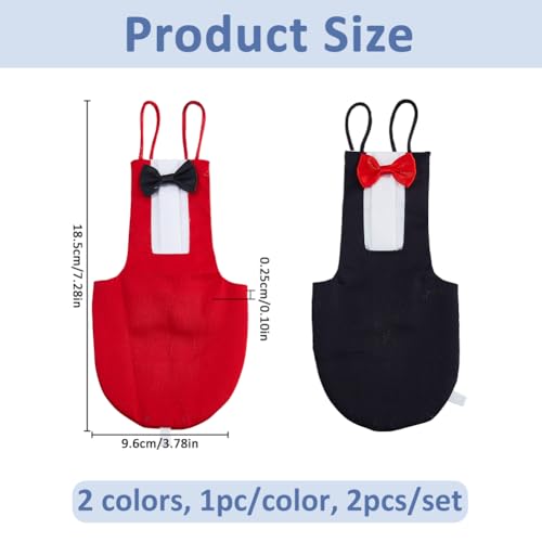 SUPERFINDINGS 2Pcs 2 Colors Parrot Flying Nappy Bird Diaper Harness Cockatiel Tuxedo Flight Suite Reusable Parrot Nappy Clothes Costume for Conure Macaw Budgies Parakeet