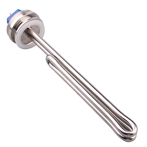 DERNORD 1.5" Inch (OD50.5mm) Tri-clamp Foldback Heating Element Stainless Steel Immersion Water Heater (120V 1650W) - size: 120V 1650w