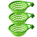 3pcs Plastic Canary Nest-Bird Nest Plastic Hollow Hanging Cage Eggs Hatching Tool Bird Breeding Hut Nest Pan(Green)