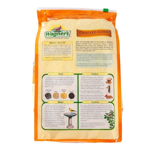 Wagner's 18542 Cracked Corn Wild Bird Food, 10-Pound Bag - size: 10 Pound (Pack of 1)