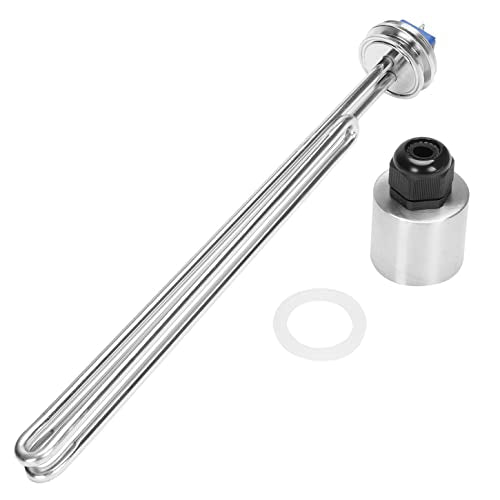 DERNORD 1.5" Inch (OD50.5mm) Tri-clamp Foldback Heating Element Stainless Steel Immersion Water Heater (240v 6500w) - size: 240V 6500W