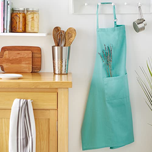 DII Everyday Basic Kitchen Collection - color: Aqua, size: Regular Size Chef Apron