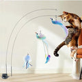 Cat Toys Interactive Hands-Free 6 Pack Cat Toys for Indoor | Cats Toy Wand Natural Bird Feather, Suction Cup Pet Indoor Dancing Playing Toys, Suction Cup Pet Dancing Playing - color: GREY