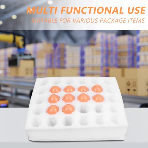 PRETYZOOM 30-Cell Egg Storage Holder Carton Organizer with Shock Absorbing Epe Material for Bulk Egg Packaging and Safe Transport 11.81X9.84X2.28In