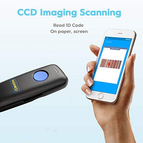NADAMOO 1D Wireless Barcode Scanner Compatible with Bluetooth, with Charging Dock, Portable USB Bar Code Scanner for Inventory, 2.4G Wireless & Wired Barcode Reader for Tablet iPhone iPad Android iOS - color: 1D-Blue