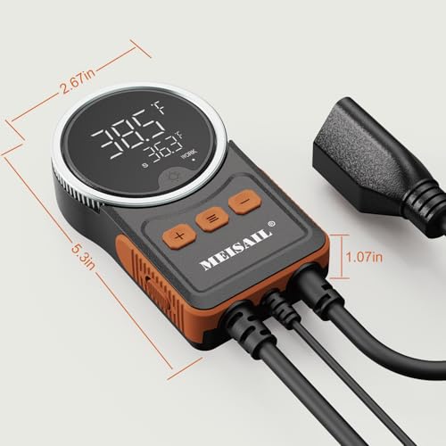 Temperature Controller can be Used for aquaculture, Plant mat Heating, Reptile Thermostat, with Load line Over-Temperature Protection and Dual Sensor auto-Safety Calibration - color: MS-60A
