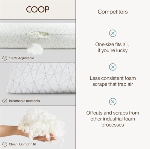 Coop Home Goods Original Adjustable Maternity Pillow, with Memory Foam and Washable Cover, Body Pillow for Pregnancy, Side Sleeper and Full Body Support During Pregnancy - size: Maternity Pillow