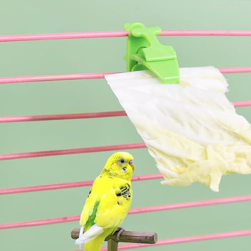 10-Pack Green Millet & Cuttlebone Holder, Bird Cage Accessories for Parakeet & Small Birds - color: Green