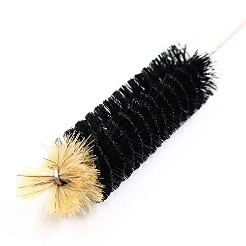Long Bottle Brush, 17 in Bendable Cleaner Brushes for Cleaning Neck Beer Bottles, Wine, Baby Bottles, Water Bottles, Tumblers, Flask, Bird Feeder, Vase, Pipes and Brewing Supplies Black + White/2Pack - color: White+black