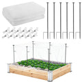 Metal Garden Netting Kit, 6 Pack 2.6ft Raised Garden Bed Net Support Stakes with 13×10ft Fine Mesh Insect Netting 12pcs Clips Bird Barrier Screen Cover for Protect Plant Vegetable Row from Animals Bug - color: 6 Poles With 10×13 Ft Netting
