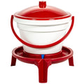 Premier 1 Quick Clean Poultry Waterer for Chickens & Poultry - 3 Gallon | Remove lid to refill. Legs elevate waterer 5" above bedding. Up to 35 adult birds. Level surface required. Not for hanging.