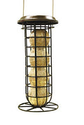 Gardener's Supply Company Suet Ball & Bird Feeder Set | Durable Powder-Coated Steel Design Attracts Birds | Includes 4 Peanut-Blend Suet Balls, Black