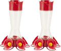 Perky-Pet 204CP-4 Favored Pinch-Waist Glass Hummingbird Feeder with Built-in Ant Moat and Bee Guards - 16 oz (Pack of 2) - style: 2 Feeders