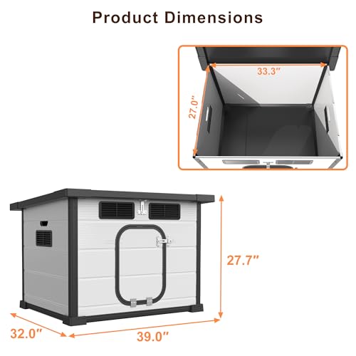 GDLF Duck Coop for Outside, Plastic Night Shelter for Backyard Ducks | Ideal for backyard duck shelter, with ventilated panels and weather-resistant construction.