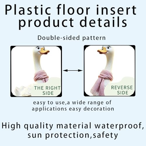OULIGET Creative Duck Garden Decorative Stakes,Interesting Duck Garden Pile Decoration,Courtyard Decoratively Plastic Outdoor Animals,2 Pieces.