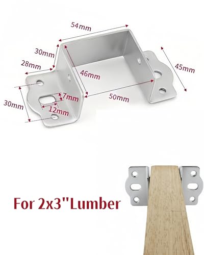 4Pcs Chicken Coop Roost Brackets, Metal Perch Mount for Chicken Coop, Heavy Duty Roost Bar Brackets for 2x3 Lumber, Come with Screws