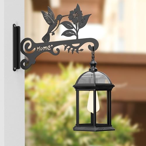 Metal Plant Hooks (2-Pack) - Decorative Wall Hangers with Bird Design for Indoor & Outdoor Use - Hanging Brackets for Plants, Flower Baskets, Bird Feeders, Lanterns - Patio, Garden, Home Decor