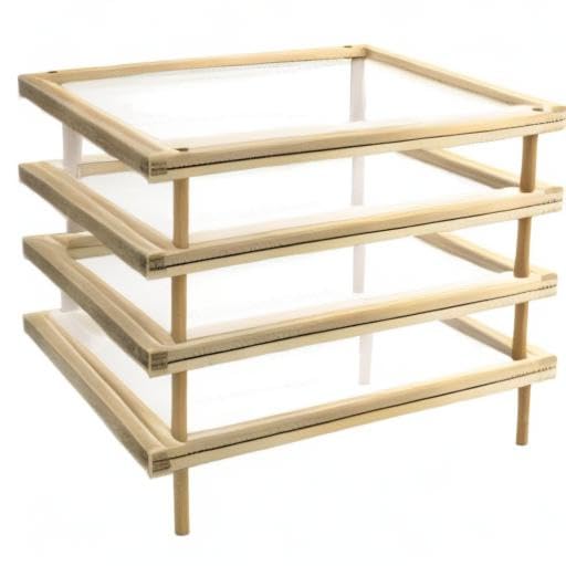 Eppicotispai Set of 4 Stackable Food Dryers to Assemble into a 4-Tier Food-Dryer Rack