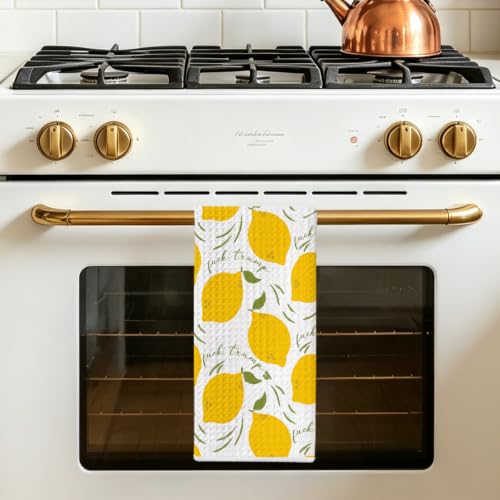 Jztco Funny Trump Kitchen Towel, Lemon Gifts Reusable Hand Towels-01 | Absorbent Microfiber Dish Cloth Tea Towels for Kitchen Home Decor, Anti Trump Gifts for Women 14x24 Inch - color: Multi 1607