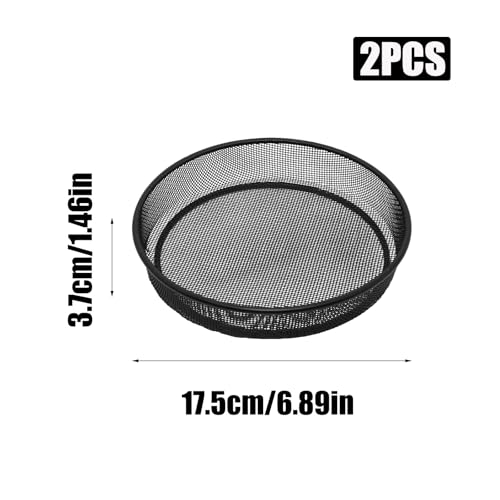 2 Pcs Ground Bird Feeder, Metal Mesh Round Birds Seed Feeder Tray ﻿ | Mesh Tray Outdoor Accessory