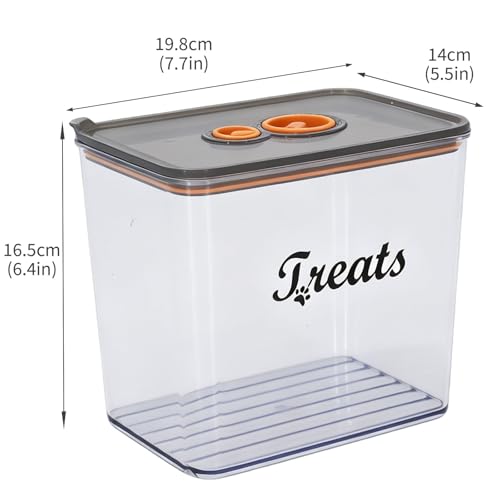 2Pack Pet Food Storage Containers,Airtight Dog Treat Container,Dog Food Storage Container with Tachometer Wheel for Customizing,Suitable for Pet,Bird Seeds,Dog & Cat Treats - color: 2pack