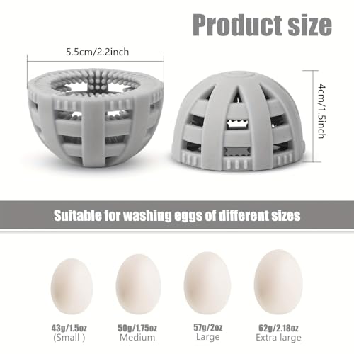 1pc Silicone Egg Cleaner Brush - Portable, Soft Bristle Egg Washing Tool for Farm & Home Use, Ideal for Outdoor & Kitchen Cleaning (Blue) - color: Blue
