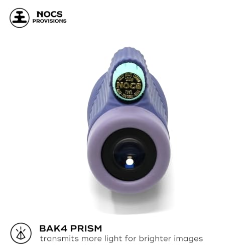 Nocs Provisions Zoom Tube 8x32 Monocular, Bird Watching & Backpacking | 8X Magnification Telescope, Bak4 Prism, Wide Field of View for Wildlife Viewing - color: Frost Purple