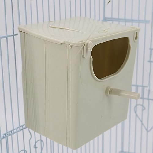 Mipcase 3 Pcs Bird Breeding Box Plastic Bird Nesting Box Hanging Hut for Parrots Finches Cockatiels Garden Yard Porch Home 5.11 X 5.11 X 3.93 in
