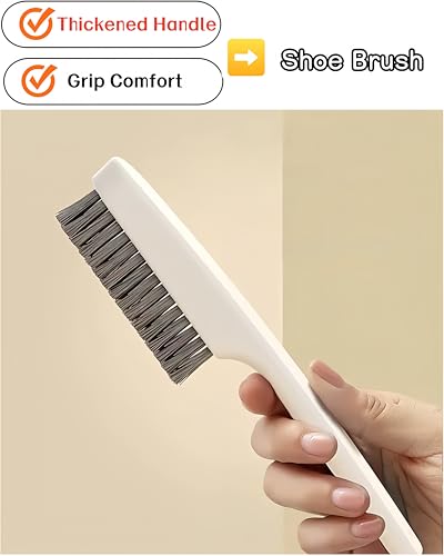 2 Pack Scrub Brush Laundry Cleaning Brush Soft Bristle Household Cleaning Brushes Carpet Brush Upholstery Brush Small Scrubbing Brush Stain Remover Brushes for Fabric,Hat,Clothes,Bag & More