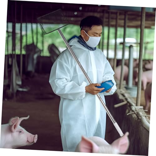 Coop Chicken Scooper Handle Metal Litter Scoop for Waste Removal Goat Stalls and Cattle Pens Agricultural Cleaning Tool for Easy Sifting and Manure Management